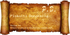 Piskolti Donatella névjegykártya